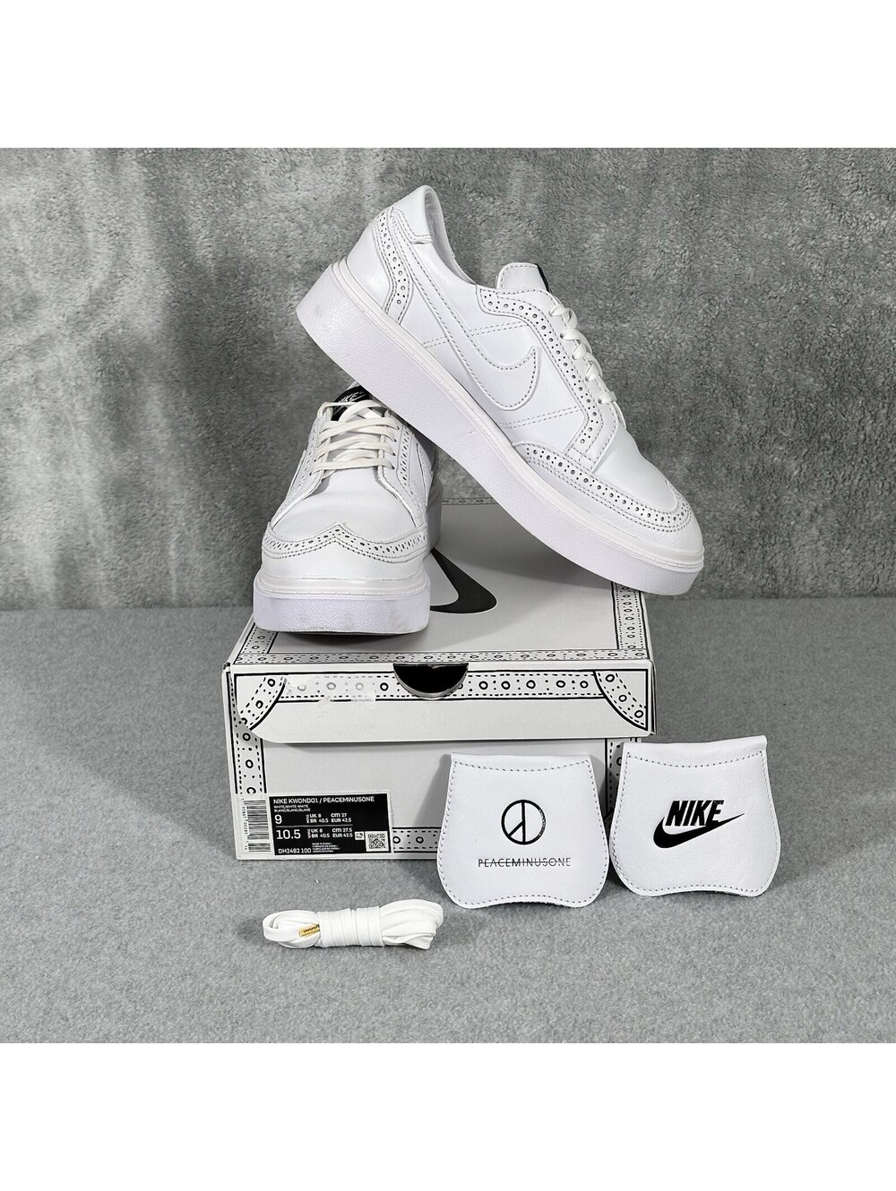 Nike Mens Size 10.5 Kwondo 1 G-Dragon Peaceminusone Triple White DH2482-100